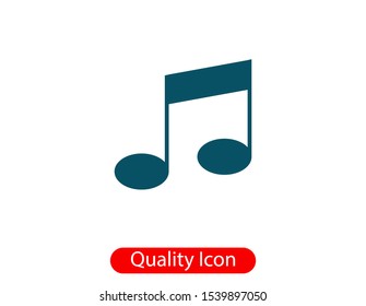 Note music vector icon, song symbol, Melody or tune icon
