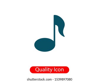 Note music vector icon, song symbol, Melody or tune icon