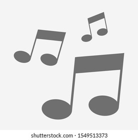 Note music vector icon, song symbol, Melody or tune icon