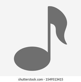 Note music vector icon, song symbol, Melody or tune icon