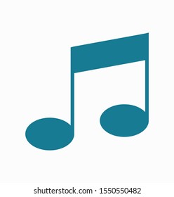 Note music vector icon, song symbol, Melody or tune icon