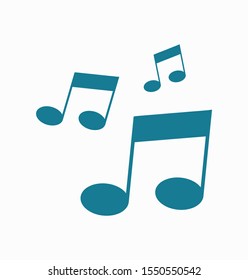Note music vector icon, song symbol, Melody or tune icon