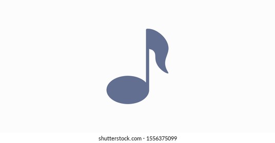 Note music vector icon, song symbol, Melody or tune icon