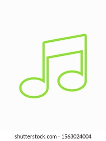 Note music vector icon, song symbol, Melody or tune icon