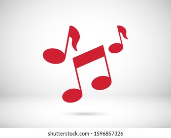 Note music vector icon, song symbol, Melody or tune icon