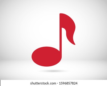 Note music vector icon, song symbol, Melody or tune icon