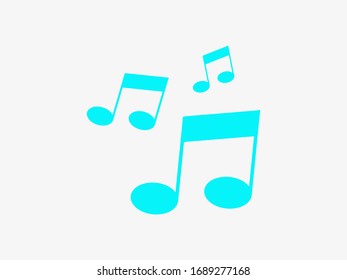 Notieren Sie sich das Symbol für die Vektorillustration, das Symbol für das Lied, Melody oder Melodie