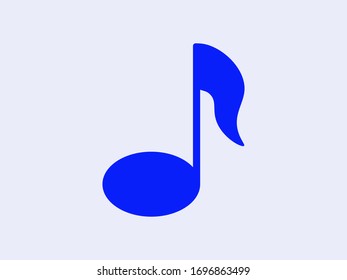 Note music vector icon, song symbol, Melody or tune icon