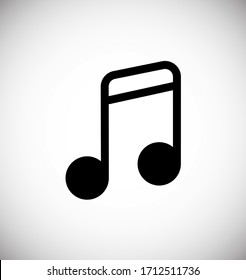 Note music vector icon, song symbol, Melody or tune icon