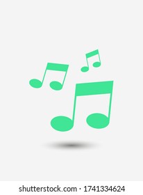 Note music vector icon, song symbol, Melody or tune icon