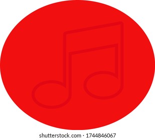 Notieren Sie das Symbol für Musikvektoren, das Symbol für Song, Melodie oder das Symbol für Melodie