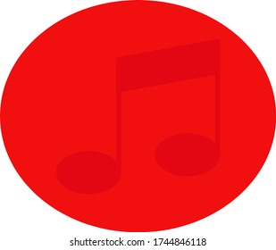 Note music vector icon, song symbol, Melody or tune icon