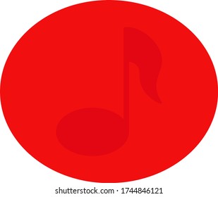 Icono de vector de música de nota, símbolo de canción, icono de melodía o melodía