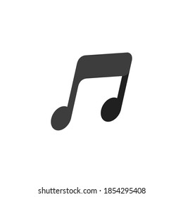 Note music vector icon, song symbol, Melody or tune icon