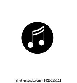 Note music vector icon. The symbol song icon for web site. Illustration Melody or tune for mobile apps. Pictogram Note. Minimalist icon music, note icon. Sound concept