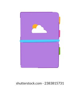 Notizbuch-Cartoon beachten. Notizbuch-Notizbuch-Schild, Pad-Seite, Notizbuch-Notizbuch-Schild. einzelne Vektorgrafik-Vektorgrafik