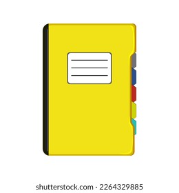 note notebook cartoon. note notebook sign. isolated symbol vector illustration