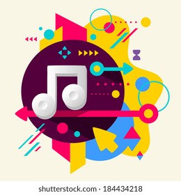 Note On Abstract Colorful Spotted Background Stock Vector (Royalty Free ...