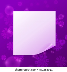 Note on background snowflakes. EPS10 vector.