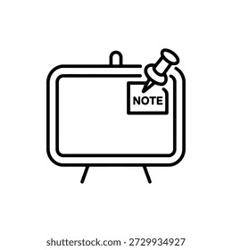 note on a bulletin board icon