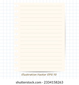 Note on checkered paper ,Flat Modern design ,Vector illustration EPS 10