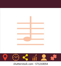 Note on Scale  icon. Vector design.