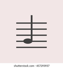 Note on Scale web icon. Isolated illustration