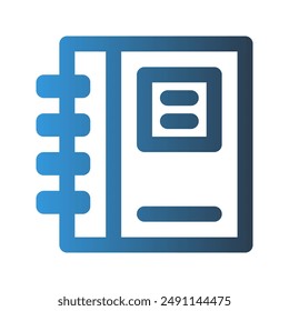 Icono de contorno de nota. con colores degradados adecuados para interfaces, Sitios web, UI y App móviles.