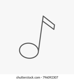 Note outline icon on white backround