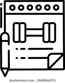 Note outline icon vector illustration