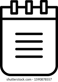 note outline icon for web design or mobile applications. Chat lines for logo design, visit cards, etc.