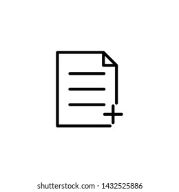 Note Outline Vector, Note Outline Icon, Note Outline Illustration, Note Outline Eps10 