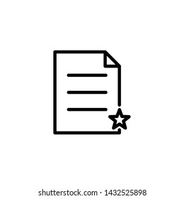 Note Outline Vector, Note Outline Icon, Note Outline Illustration, Note Outline Eps10 