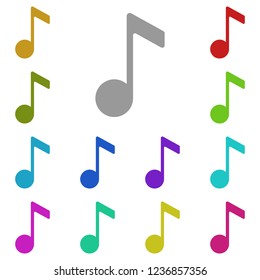 note, overtone icon in multi color. Simple glyph vector of web set for UI and UX, website or mobile application