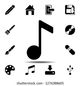 note, overtone icon. Simple glyph vector element of web, minimalistic icons set for UI and UX, website or mobile application
