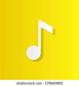 note, overtone white icon with shadow
