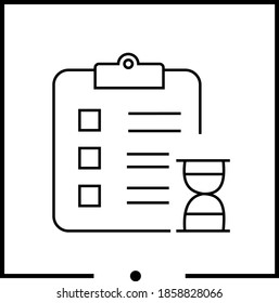 Note pad, Check list icon template color editable vector sign isolated on white background for web , UI 
