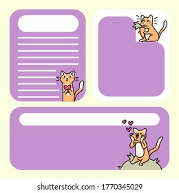 bloc de notas diseños de gatos lindos para hacer listas de notas diarias