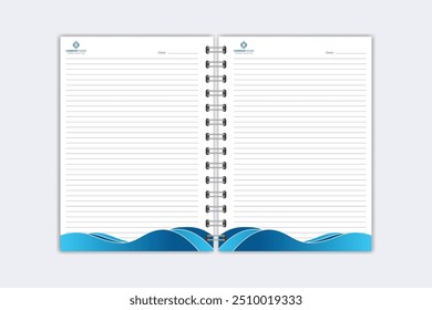 Design de Bloco de Notas ou modelo de Livro de Notas