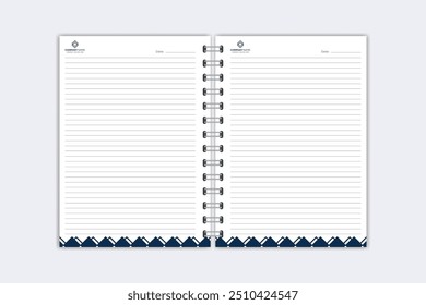 Diseño de bloc de notas o Plantilla de libreta de notas