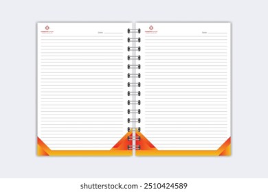 Note Pad design or Note Book template