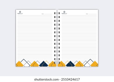 Note Pad design or Note Book template