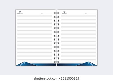 Diseño de bloc de notas o Plantilla de libreta de notas