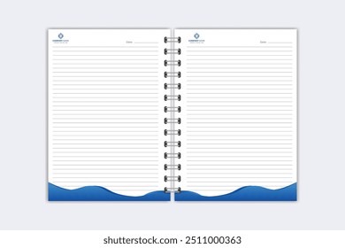 Notizblock-Design oder Notizbuchvorlage