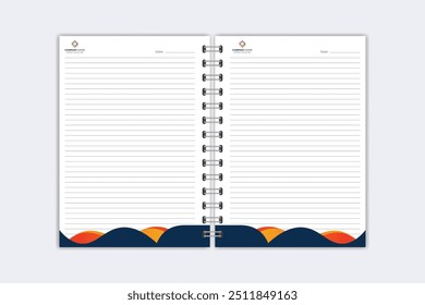 Note Pad design or Note Book template