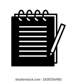 Note Pad glyph, mini illustration icon. use for modern concept, print, UI, UX kit, web and app development. Vector related to sales, logistic and ecommerce