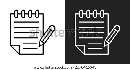 Note Pad icon of a flat style vector
