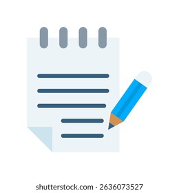 Note Pad. Icon Flat Vector Illustration