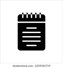 note pad  icon with isolated vektor and transparent background