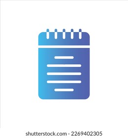 note pad icon with isolated vektor and transparent background